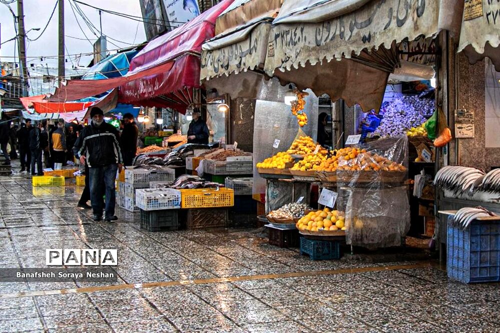 شیراز در یک روز بارانی