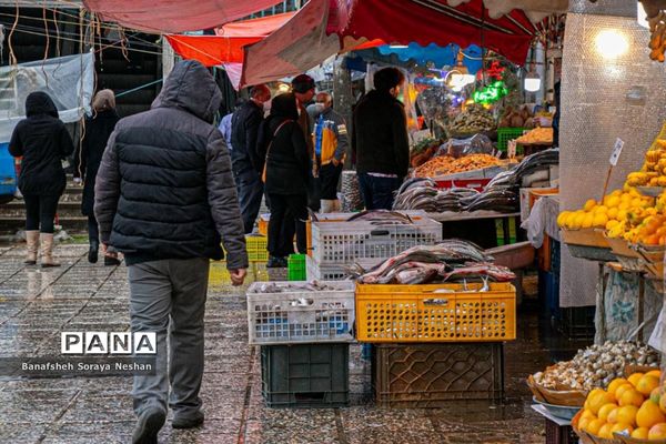 شیراز در یک روز بارانی