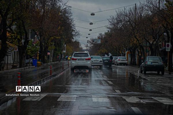 شیراز در یک روز بارانی