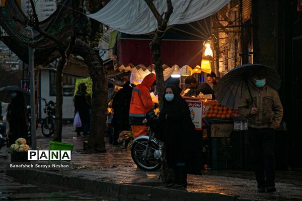 شیراز در یک روز بارانی