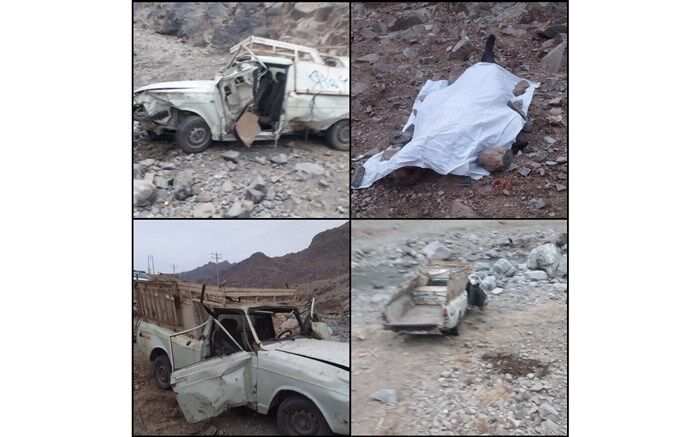 جاده زیبای کوهسرخ راننده وانت را به کام مرگ کشید