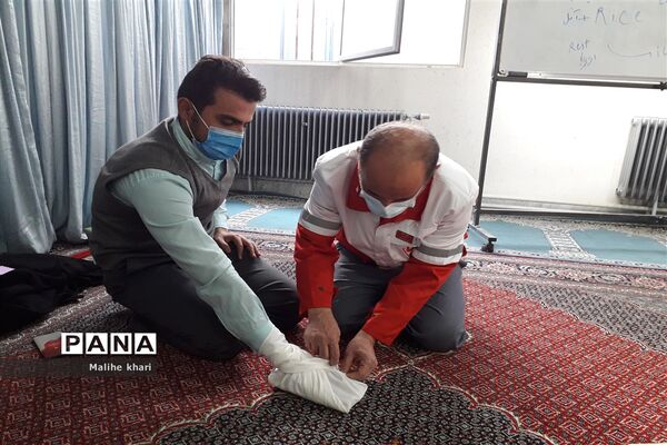 برگزاری دوره آموزشی شکستگی و آتل‌بندی در جوادآباد