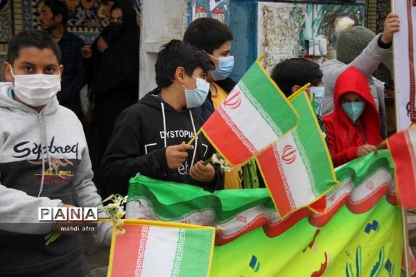 گلباران تمثال امام خمینی (ره) و شهدای انقلاب اسلامی شهرستان بهبهان