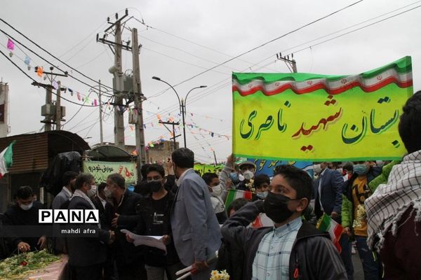 گلباران تمثال امام خمینی (ره) و شهدای انقلاب اسلامی شهرستان بهبهان