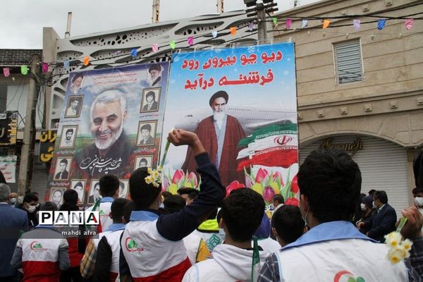 گلباران تمثال امام خمینی (ره) و شهدای انقلاب اسلامی شهرستان بهبهان