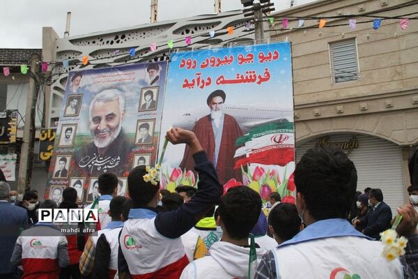 گلباران تمثال امام خمینی (ره) و شهدای انقلاب اسلامی شهرستان بهبهان