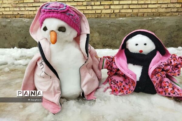 بارش برف بهانه‌ای برای برگشت آدم برفی ها