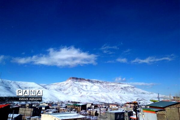 طبیعت برفی و هوای پاک در روستای بیدهند قم
