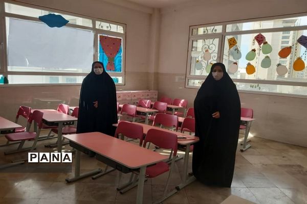 بازدید از مدارس منطقه یک از نظر رعایت پروتکل‌های بهداشتی