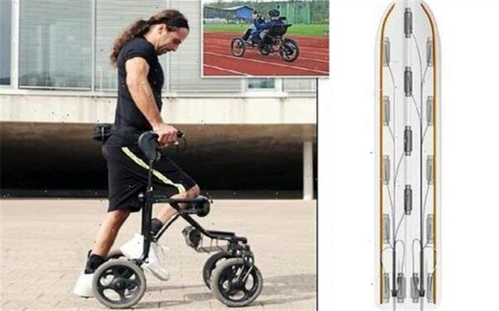 بیمار قطع نخاع برای اولین بار راه رفت