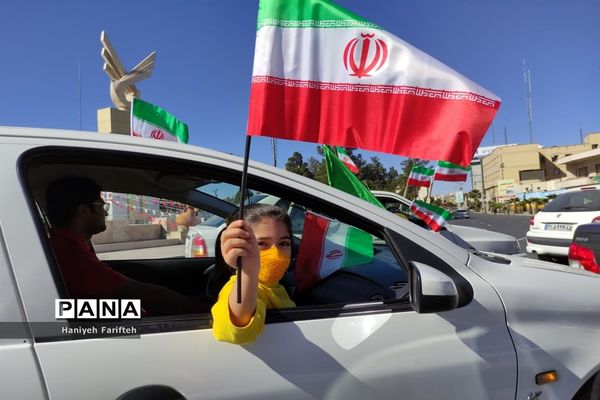 راهپیمایی خودرویی ۲۲ بهمن در شهر زاهدان