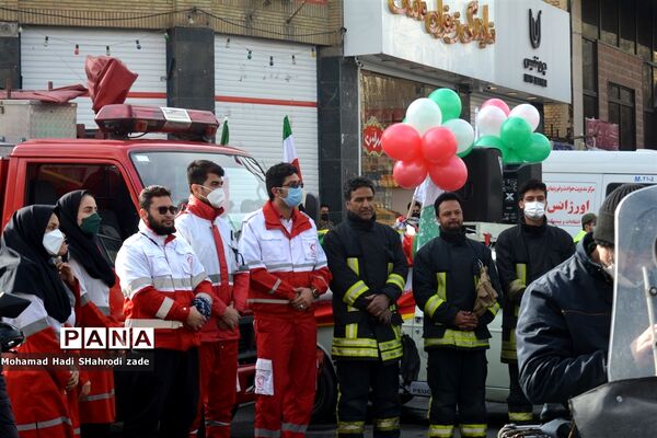 راهپیمایی خودروی 22 بهمن در مشهد مقدس