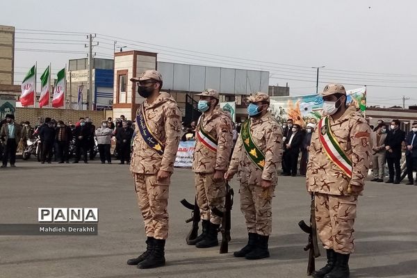 شور انقلابی مردم ولایتمدار بهارستان در روز سرد زمستانی