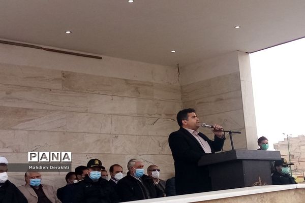 شور انقلابی مردم ولایتمدار بهارستان در روز سرد زمستانی