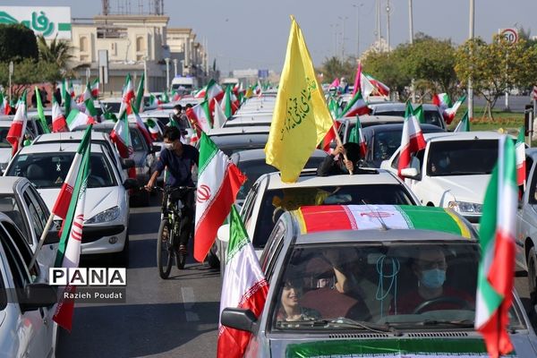 حضور پر شور مردم هرمزگان در راهپیمایی 22 بهمن 1400