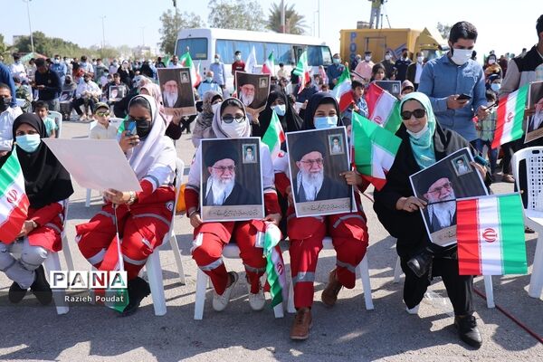 حضور پر شور مردم هرمزگان در راهپیمایی 22 بهمن 1400