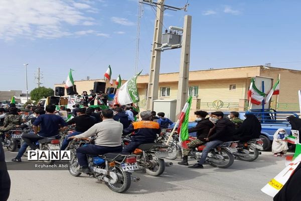 راهپیمایی خوردرویی و موتوری در یوم الله 22بهمن درتنگستان