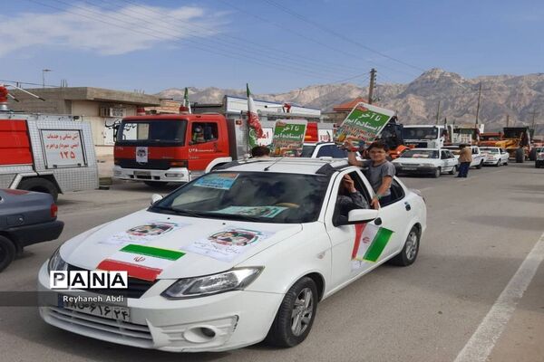 راهپیمایی خوردرویی و موتوری در یوم الله 22بهمن درتنگستان