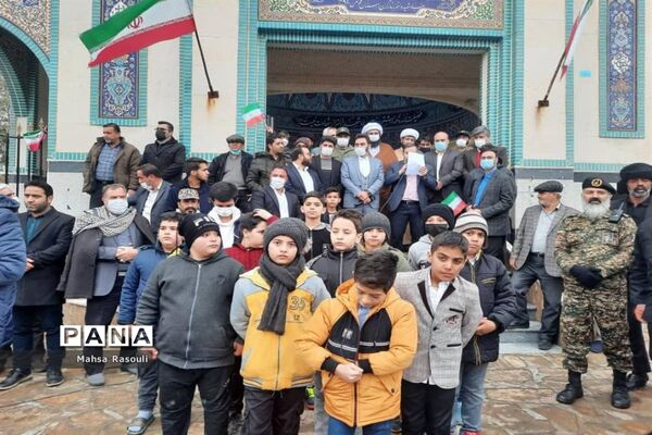 راهپیمایی 22 بهمن در شهر کهک