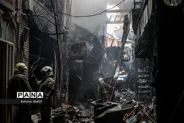 آتش‌سوزی در بازار تهران
