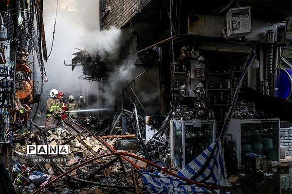 آتش‌سوزی در بازار تهران