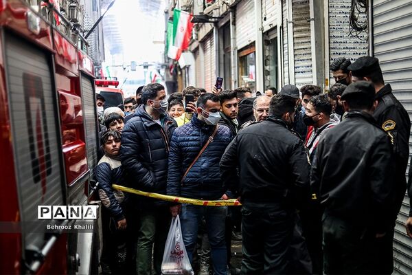 آتش‌سوزی در بازار تهران
