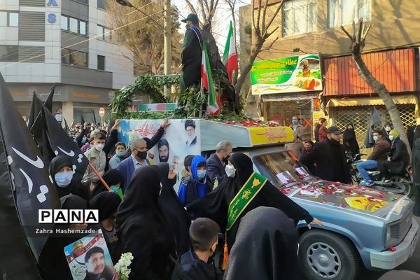 مراسم بازگشت پیکر پاک و مطهر شهید مدافع حرم در شهرری