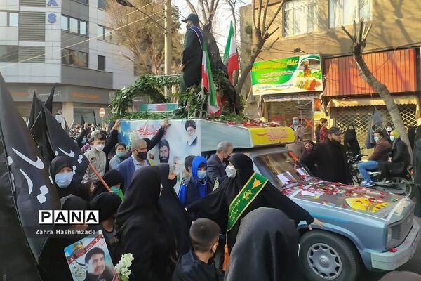 مراسم بازگشت پیکر پاک و مطهر شهید مدافع حرم در شهرری