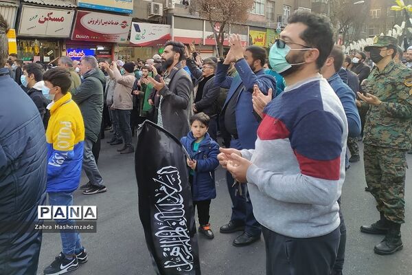 مراسم بازگشت پیکر پاک و مطهر شهید مدافع حرم در شهرری