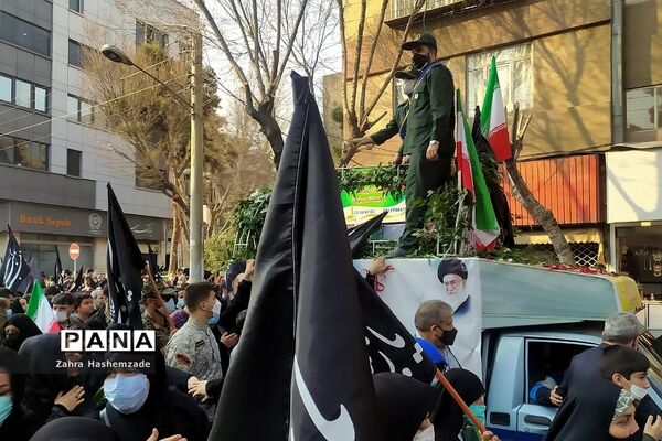 مراسم بازگشت پیکر پاک و مطهر شهید مدافع حرم در شهرری