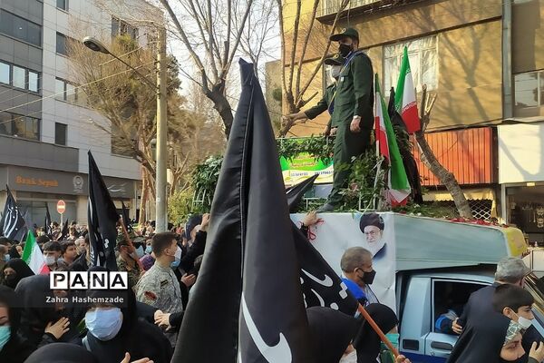 مراسم بازگشت پیکر پاک و مطهر شهید مدافع حرم در شهرری