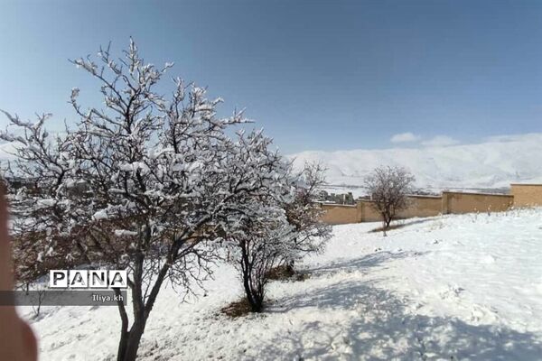 بارش اولین برف اسفند در فارسان