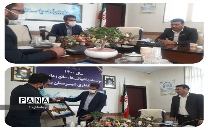 دیدار اعضای فعال موسسه «پویان دستان جوان » با فرماندار شهرستان بن