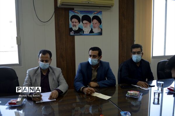 جلسه هماهنگی برنامه‌های جشن نیکوکاری در معاونت پرورشی و فرهنگی اداره‌کل آموزش و پرورش استان بوشهر
