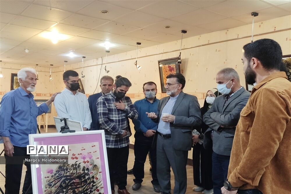 نمایشگاه خوشنویسی مهر باران در امیدیه