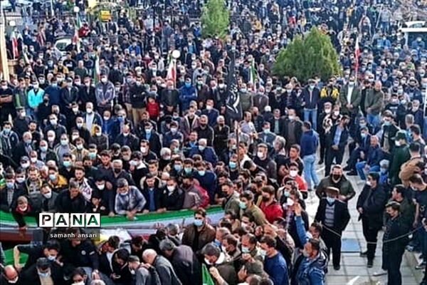 مراسم باشکوه تشییع پیکر مطهر شهید سیدمهدی موسوی