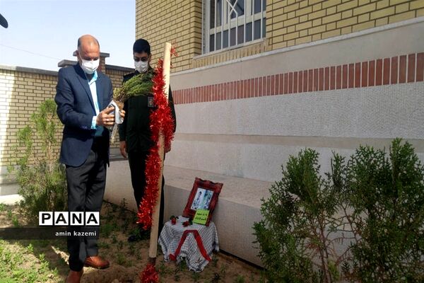 کاشت نهال به یاد سردار شهید حاج قاسم سلیمانی در آموزشگاه دارابگرد