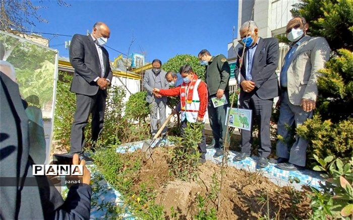 کاشت دو نهال مثمر به نام  شهیدان محمد هادی امینی و شهید خسرو امیرزادگان