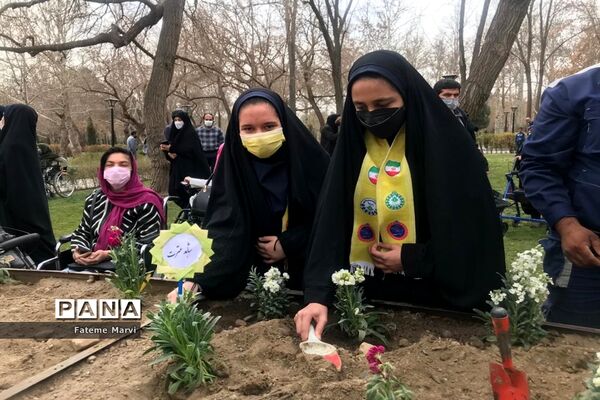 مراسم روز درختکاری در پارک ملت مشهد