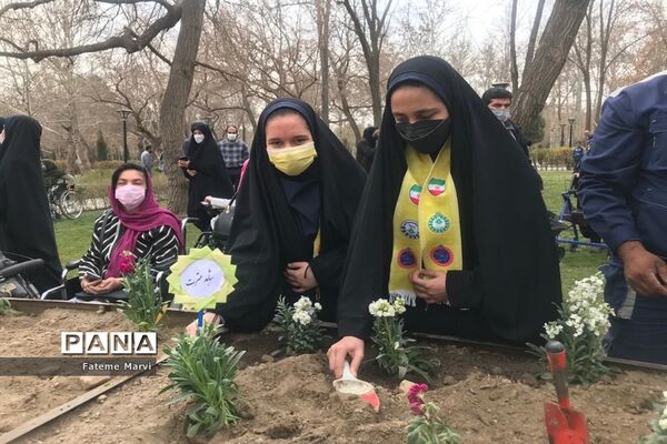 مراسم روز درختکاری در پارک ملت مشهد