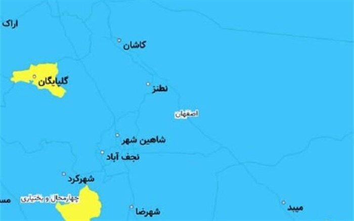 6 شهر اصفهان در وضعیت زرد کرونا قرار دارند