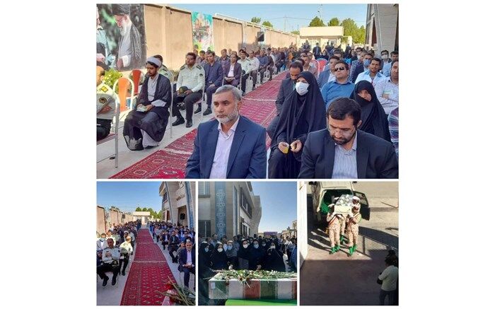 وداع با شهید گمنام همزمان با مراسم یادبود شهید مدافع سلامت  در فیروزه