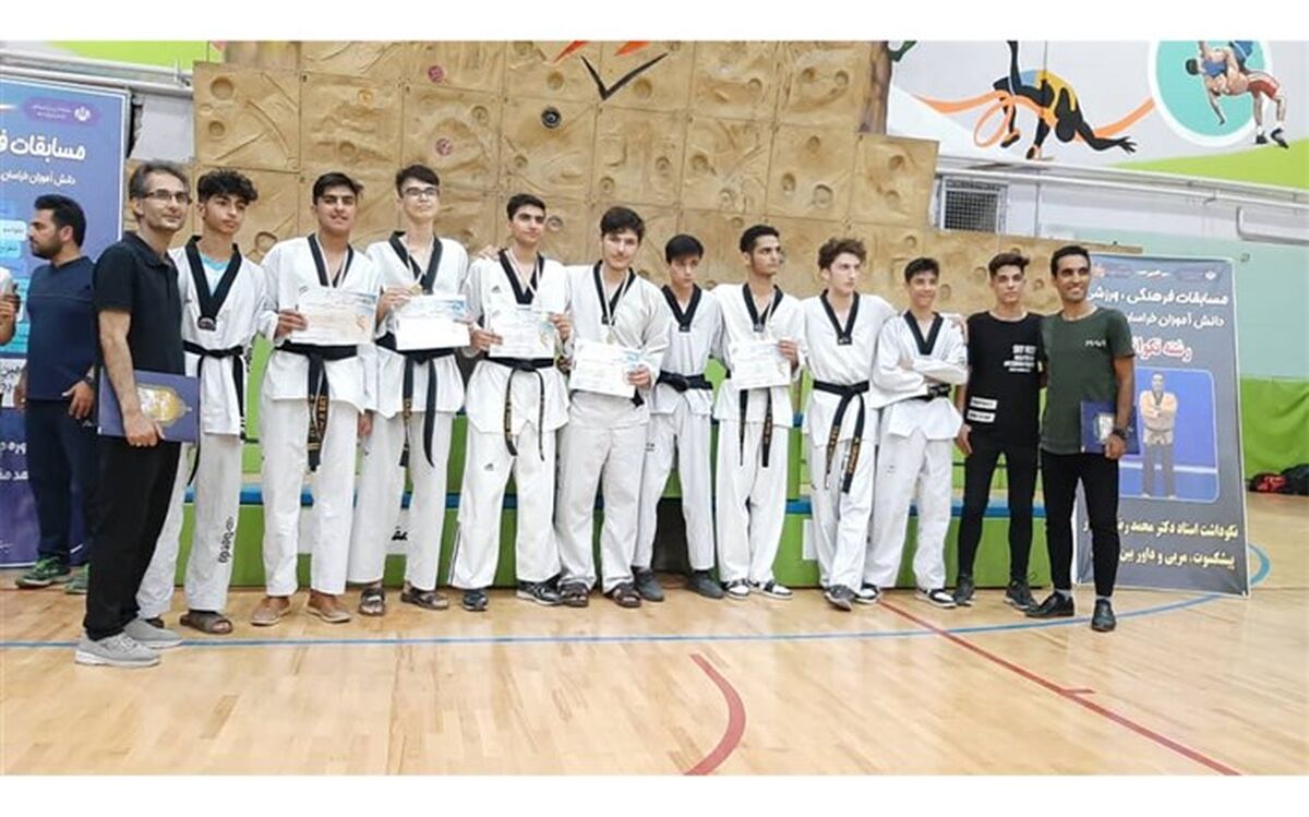 کسب مقام قهرمانی توسط دانش‌آموزان ناحیه ۶ مشهد در مسابقات تکواندو  استان