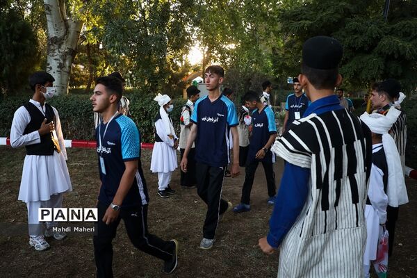 صبحگاه بیست و یکمین اردوی کشوری دانش‌آموزان پسر عشایر