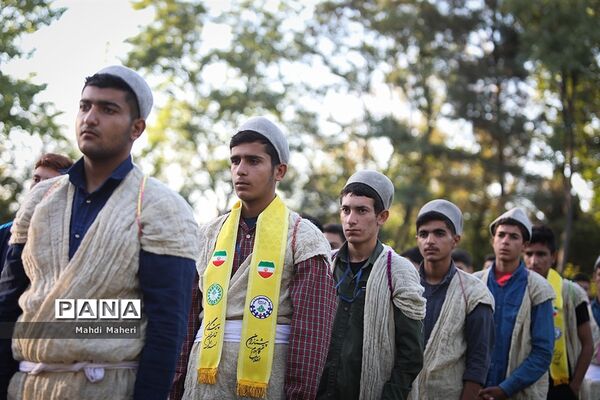 صبحگاه بیست و یکمین اردوی کشوری دانش‌آموزان پسر عشایر