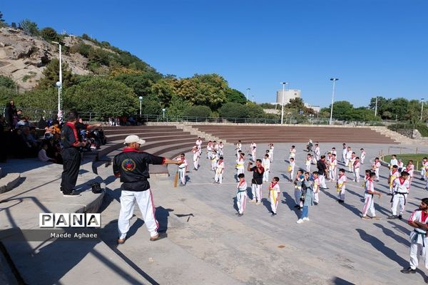 همایش پیاده‌روی و نمایش حرکات رزمی ورزشکاران استان خراسان‌ رضوی