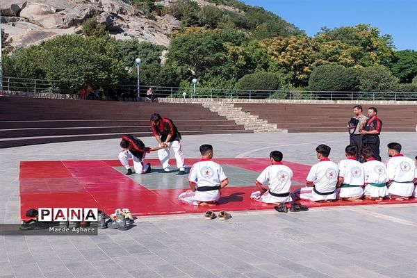 همایش پیاده‌روی و نمایش حرکات رزمی ورزشکاران استان خراسان‌ رضوی