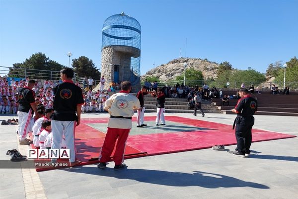 همایش پیاده‌روی و نمایش حرکات رزمی ورزشکاران استان خراسان‌ رضوی