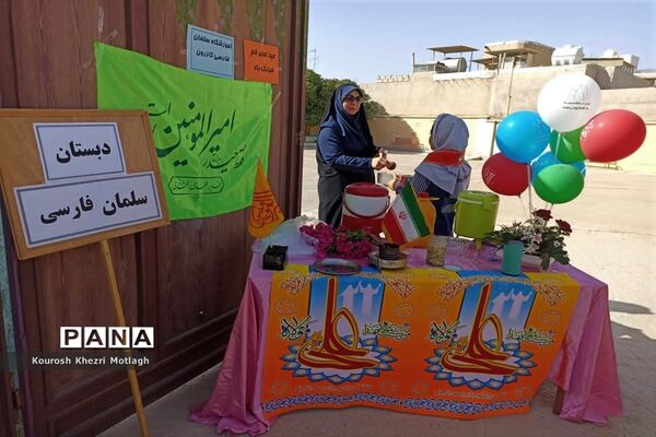 برپایی موکب دانش‌آموزی جشن غدیر در مدارس کازرون