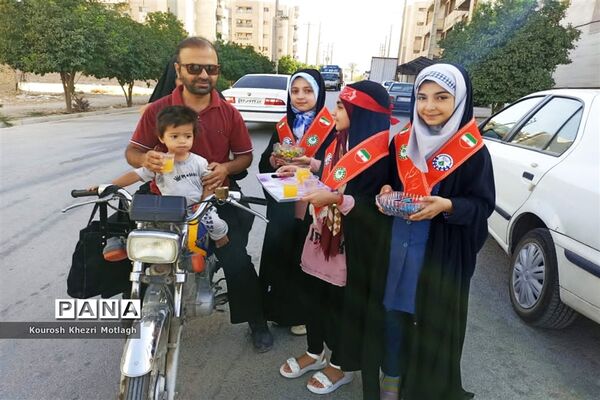 برپایی موکب دانش‌آموزی جشن غدیر در مدارس کازرون